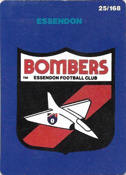 1990 AFL Scanlens Stimorol #25 Essendon Bombers Front